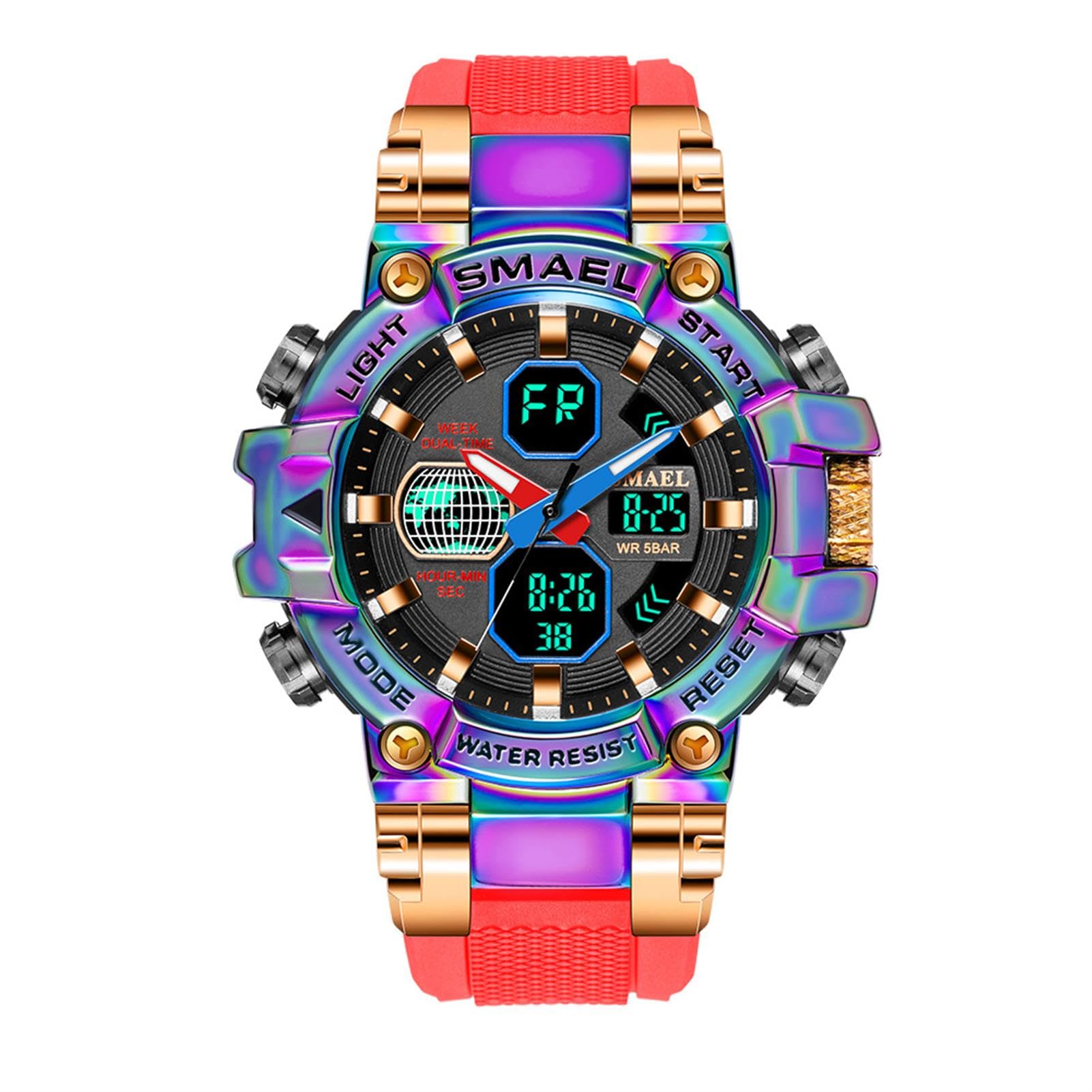 Montre De Sport pour Homme Numériques Montres Imperméable Digital Militaire Montres avec Alarme Mode Grand Cadran Montres