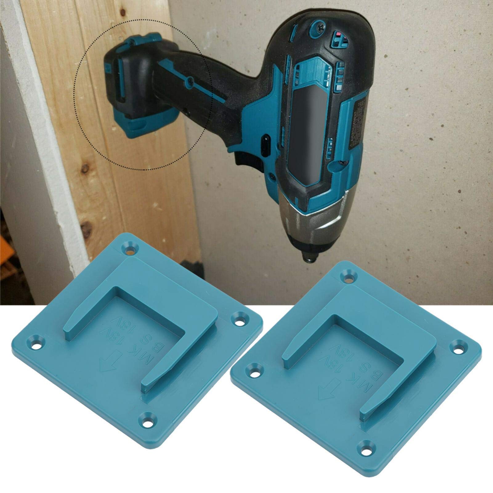 Porta utensili Montaggio a parete per Bosch 18V & Makita 18V - Staffa di stoccaggio per utensili da trapano