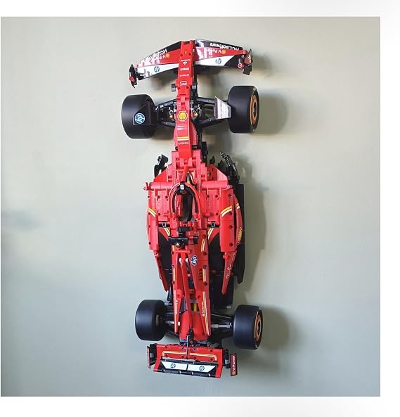 Wall mount compatible with Lego Technic Ferrari SF-24 F1 Car 42207 | Display your model securely | Heavy Duty stainless steel | Car NOT included