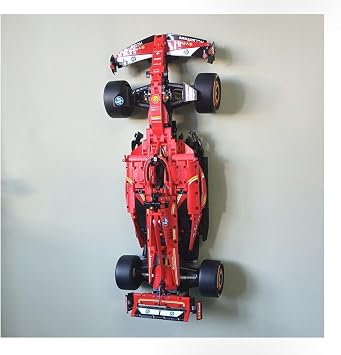 Wall mount compatible with Lego Technic Ferrari SF-24 F1 Car 42207 | Display your model securely | Heavy Duty stainless steel | Car NOT included