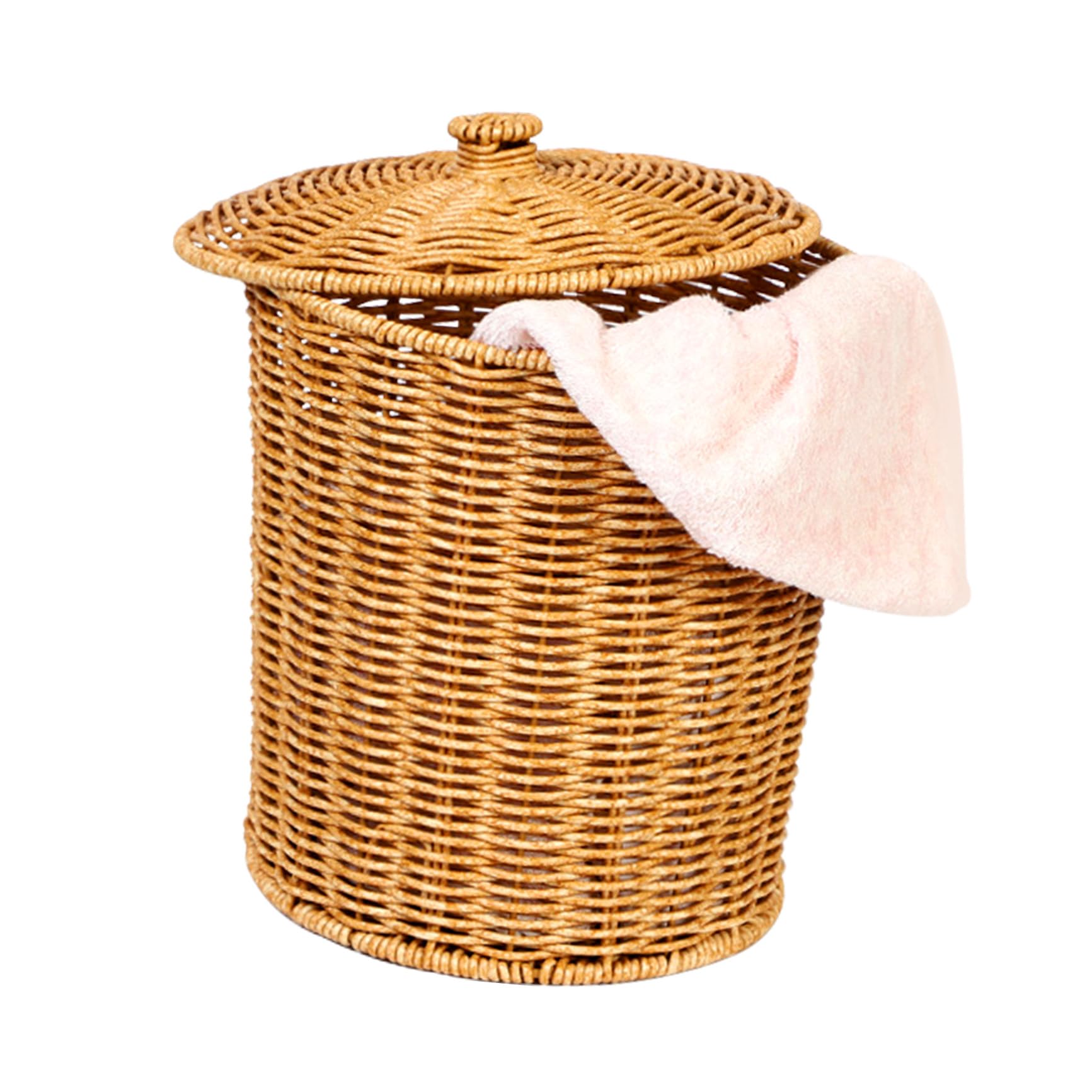 Panier en osier couvercle panier de rangement multifonction pour linge et vêtements