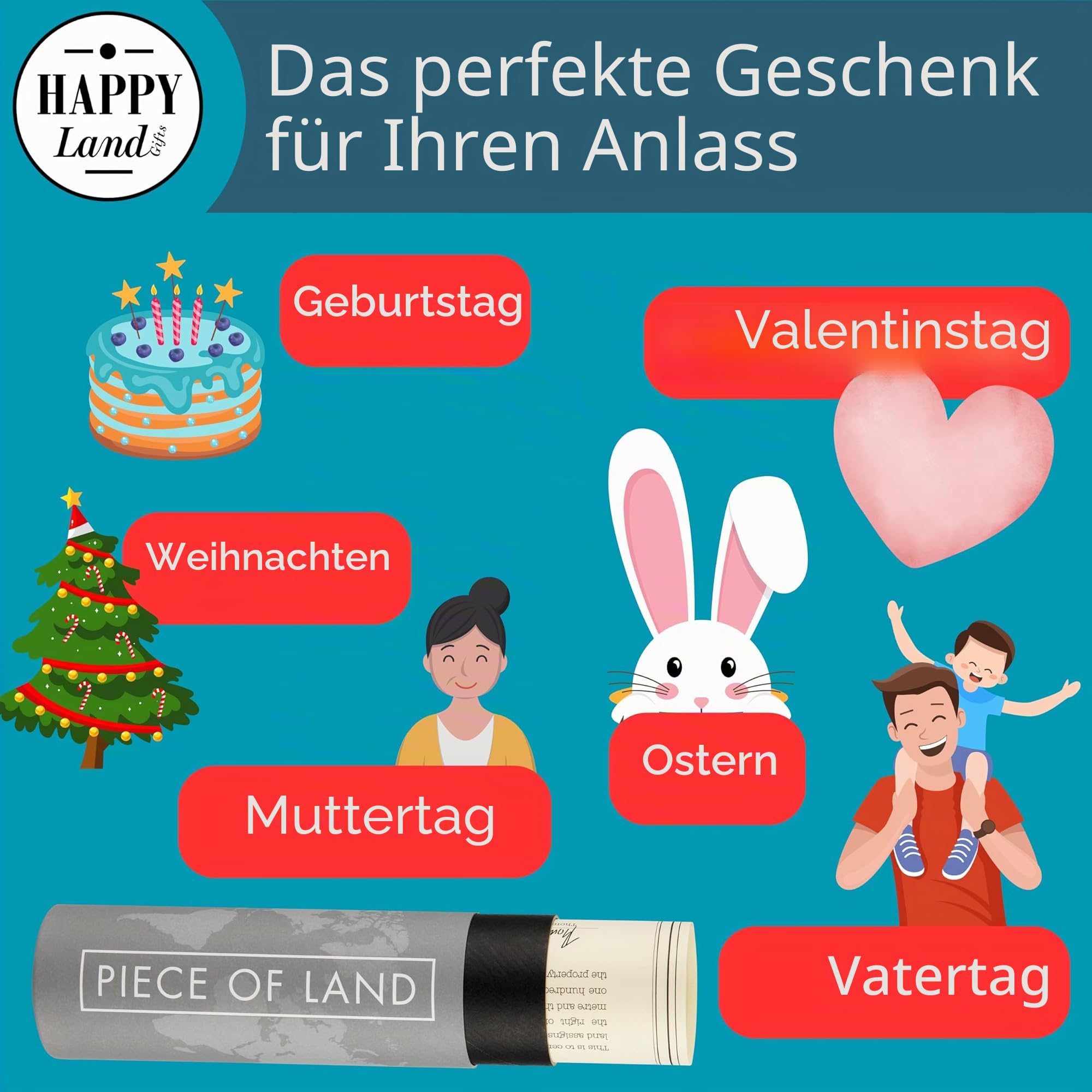 Echtes England Grundstück als einzigartiges Geschenk für UK Fans, echtes Stück England, einzigartige englische Themen-Geschenke, blanko Zertifikat zum Beschriften im Namen Ihrer Wahl