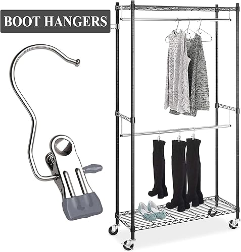 Miniatura 3 de Paquete de 20 ganchos para botas para colgar en el armario, ganchos para sombreros, pantalones, toallas, calcetines, bolsos, bolsos, ropa interior