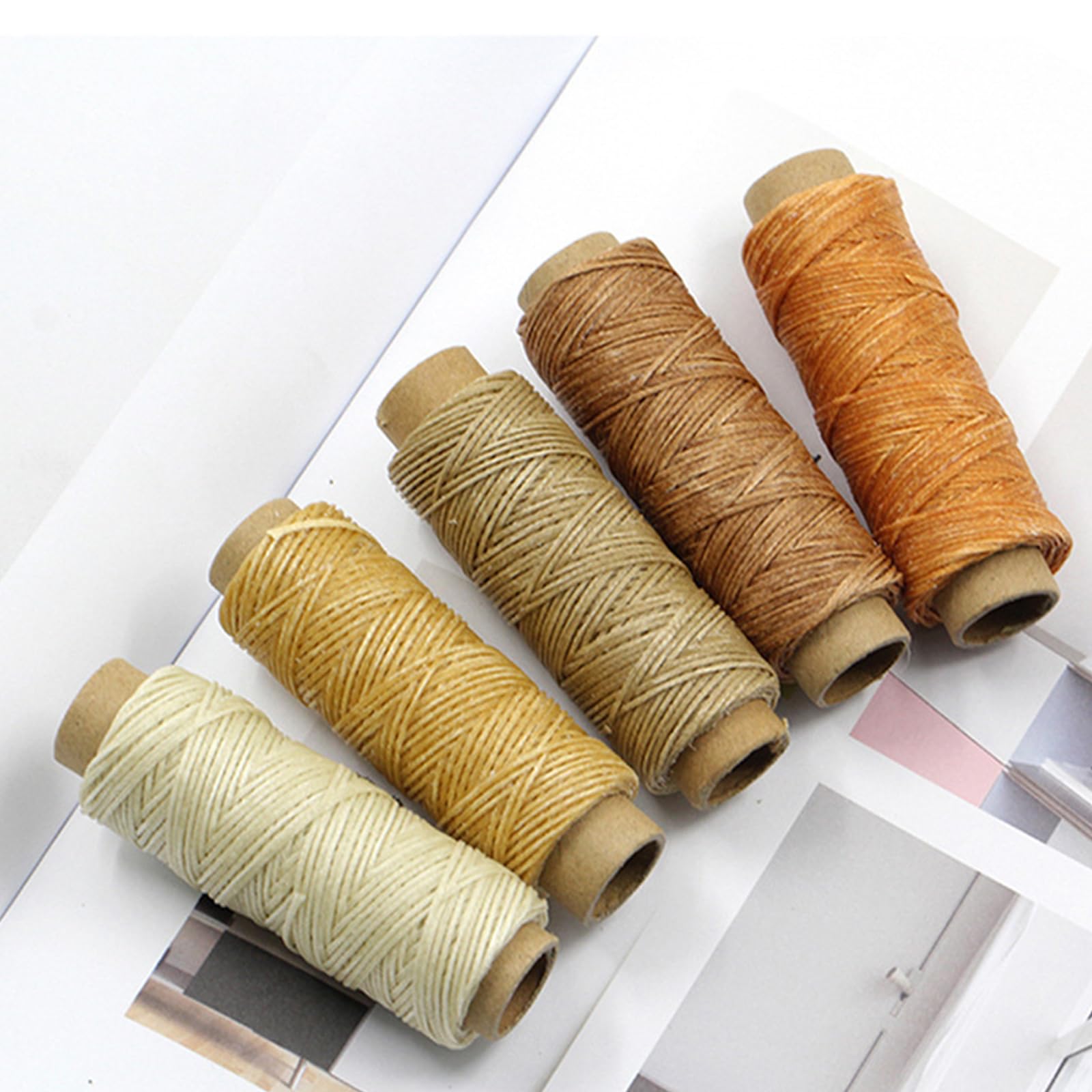 Hilo de coser de cuero 150D encerado para costura de cuero, manualidades de encuadernación, cordón encerado de 0,8 mm de diámetro para encuadernación, pulseras y lienzo