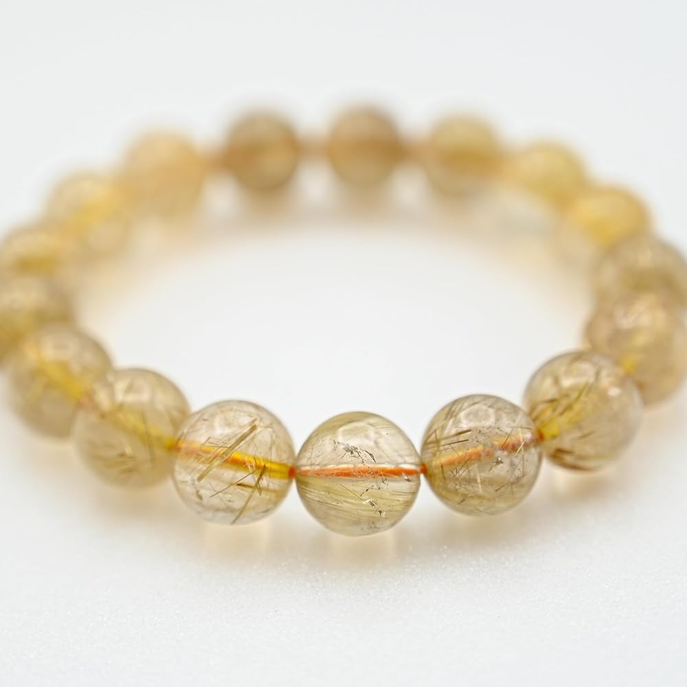 昇仙峡ジュエリータウン、￼ルチル15mm~16mm￼ブレスレットパワーストーン￼ 昇仙峡ジュエリータウン、￼ルチル15mm~16mm￼ブレスレット