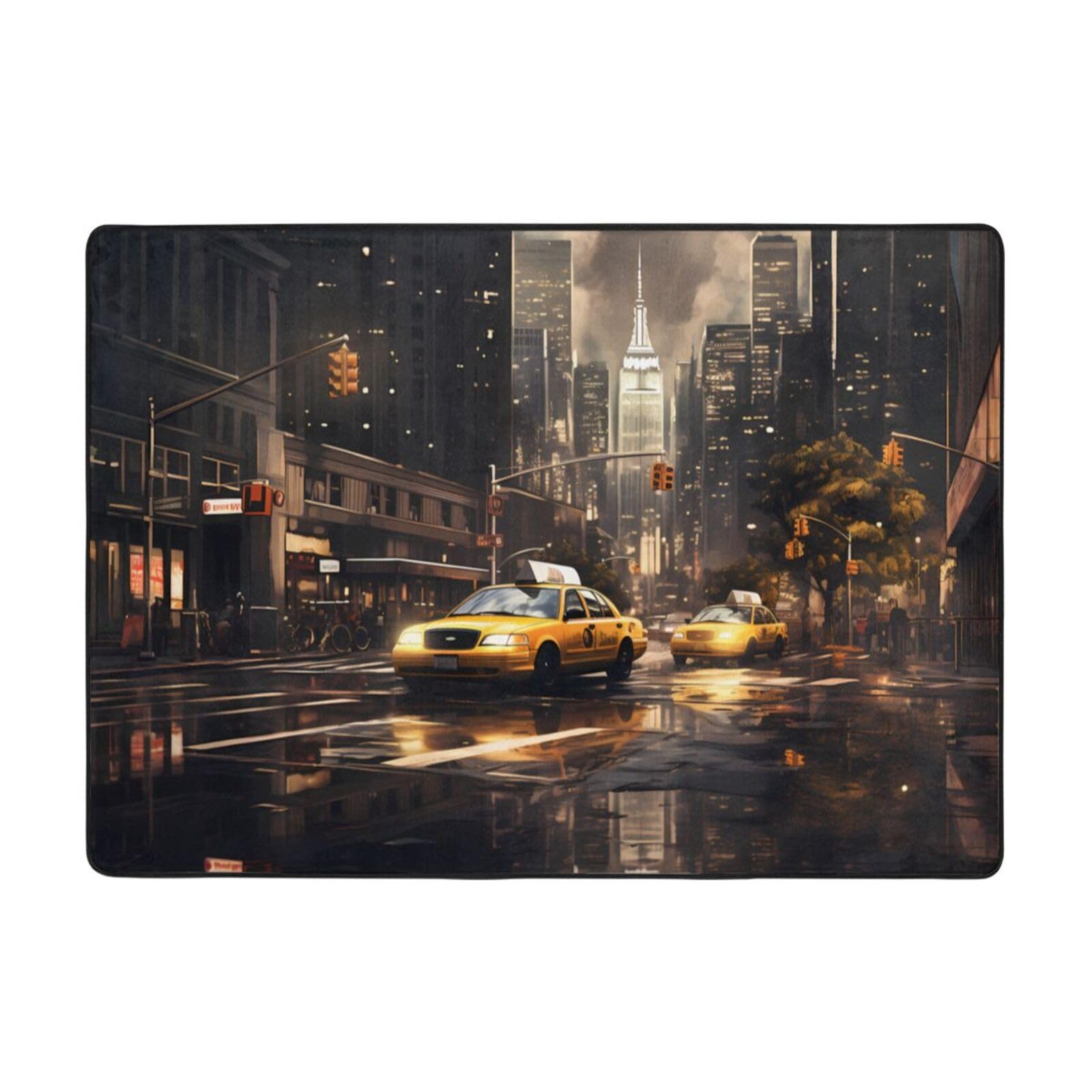 Tapis de sol New York 203x147 cm BROLEO grand format pour salon et couloir