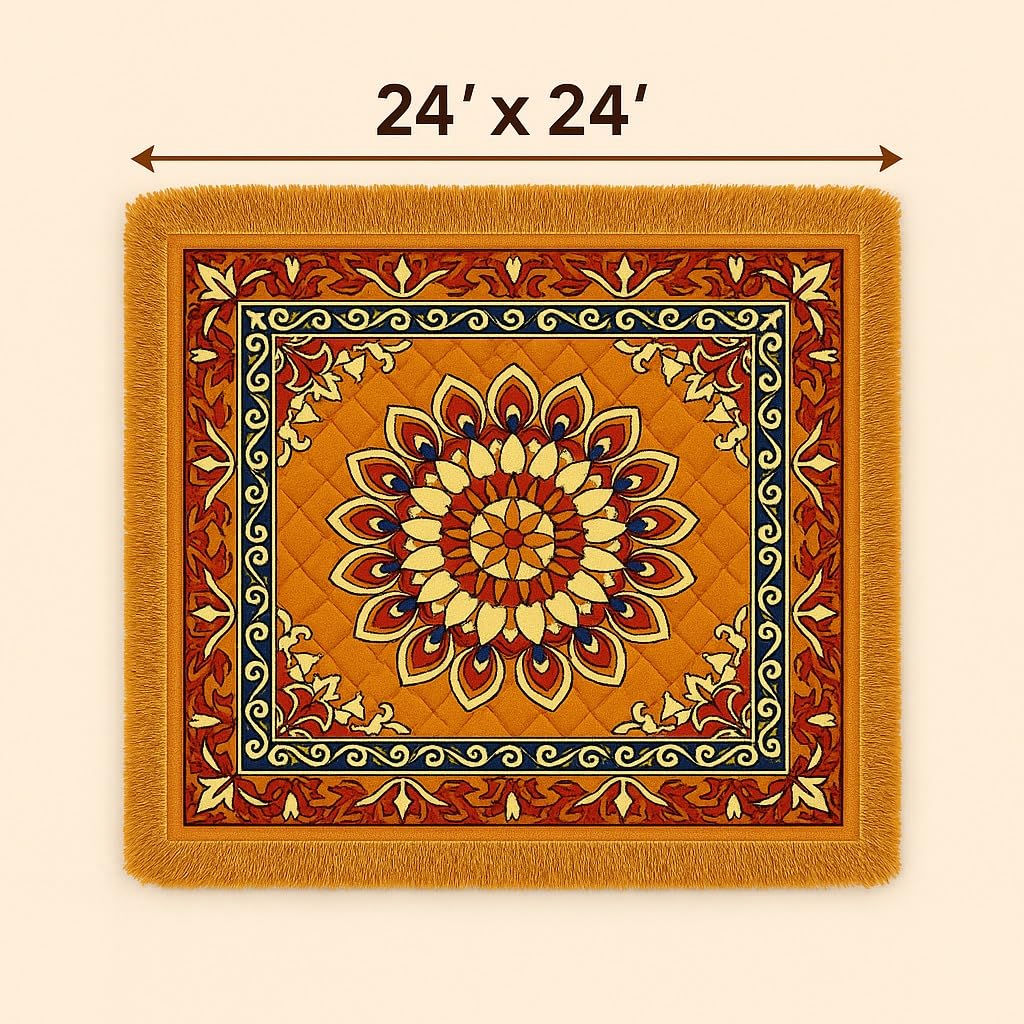 Velvet Prayer Mats - Soft & Elegant for Pooja -7