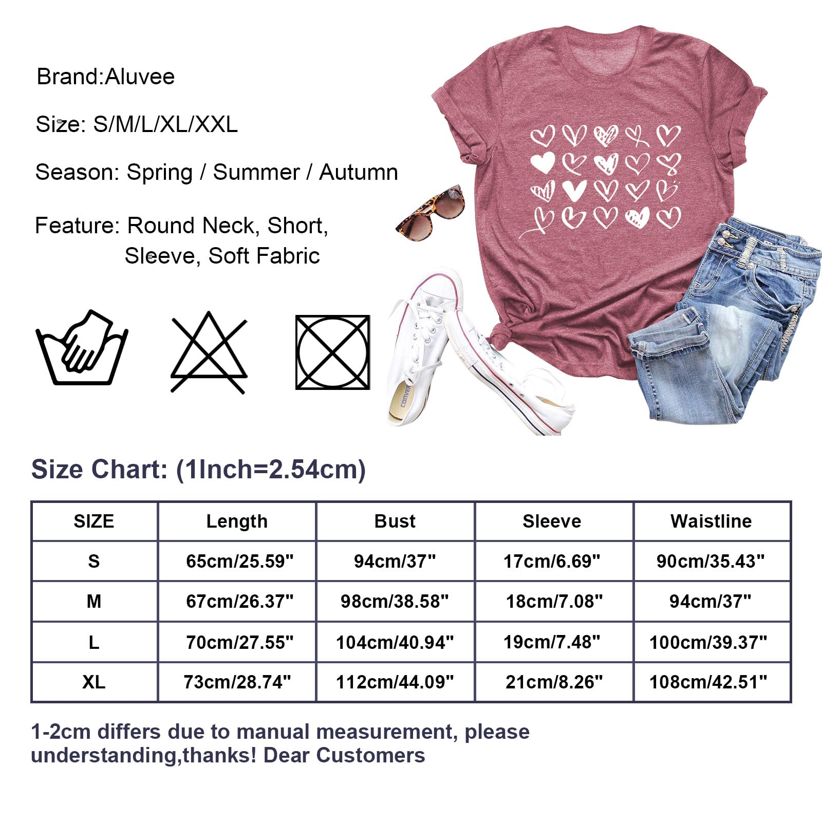 Camicie per San Valentino da donna, maglietta grafica stampata con cuore innamorato di San Valentino carino ragazze casual top