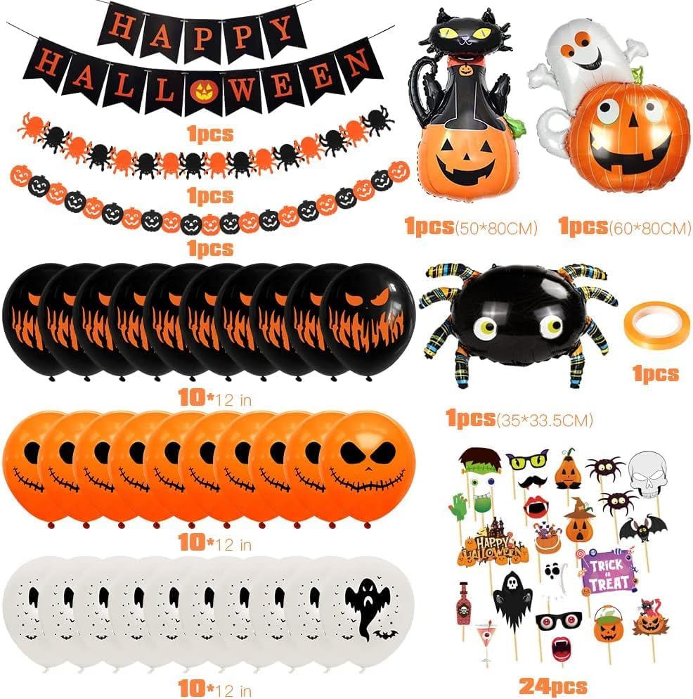 Miniatura 4 de Kit de guirnalda de arco de globos de Halloween, decoraciones de fiesta de cumpleaños de Halloween, decoración de globos de Halloween, decoración de