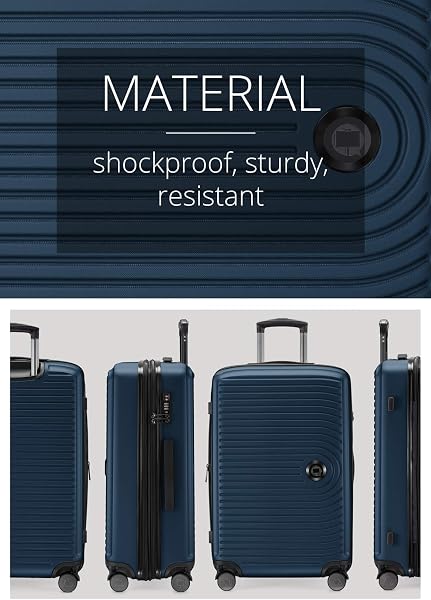 Hauptstadtkoffer Mitte - Mittelgroßer Hartschalenkoffer, TSA, 4 Rollen, Check-In Gepäck mit 8 cm Volumenerweiterung, 68 cm, 88 L, Dunkelblau - 4