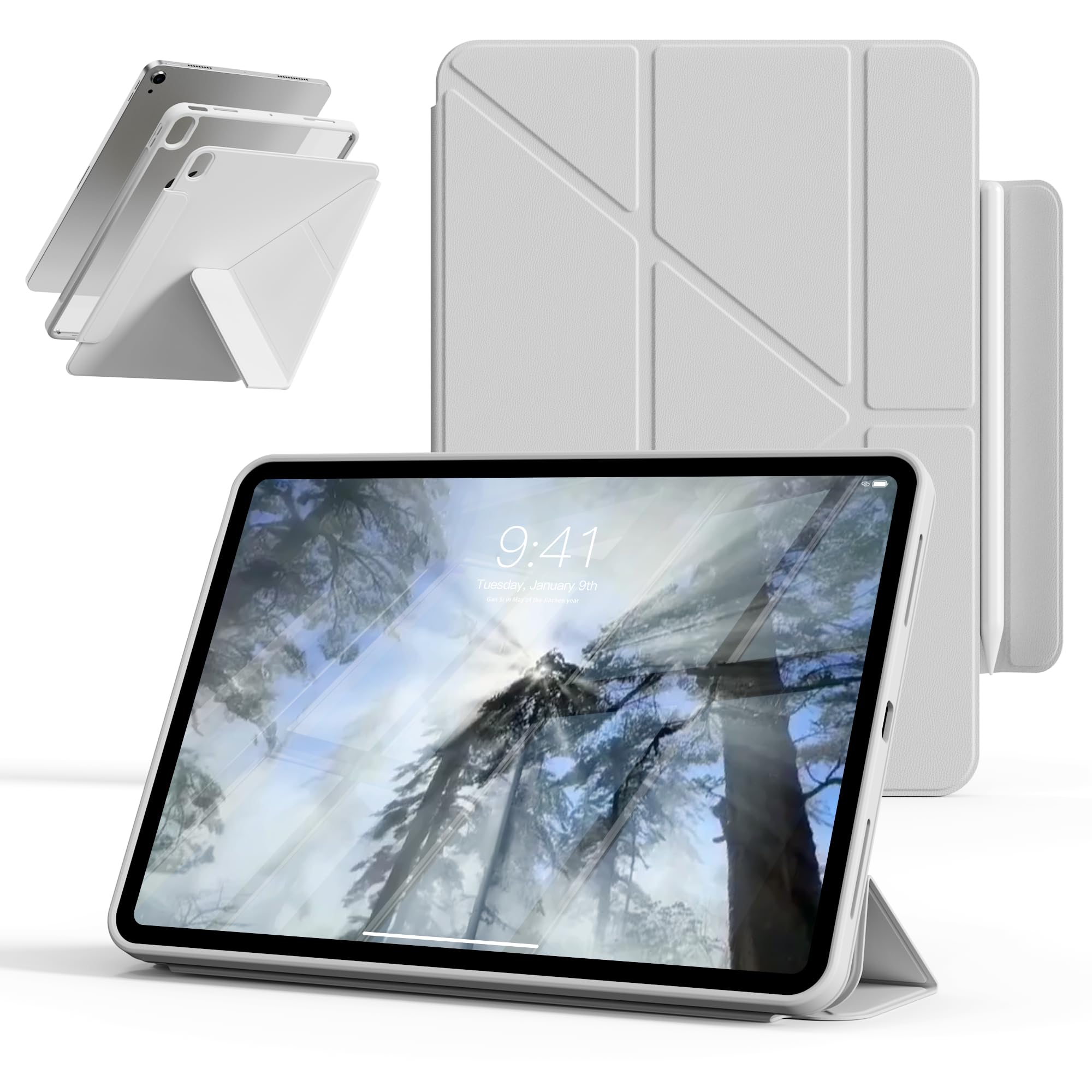 Apple iPad スペースグレー 本体 + ホワイトカバー Amazon.co.jp: GKABXY iPad 第11世代 ケース A16 11インチ 2025 / iPad