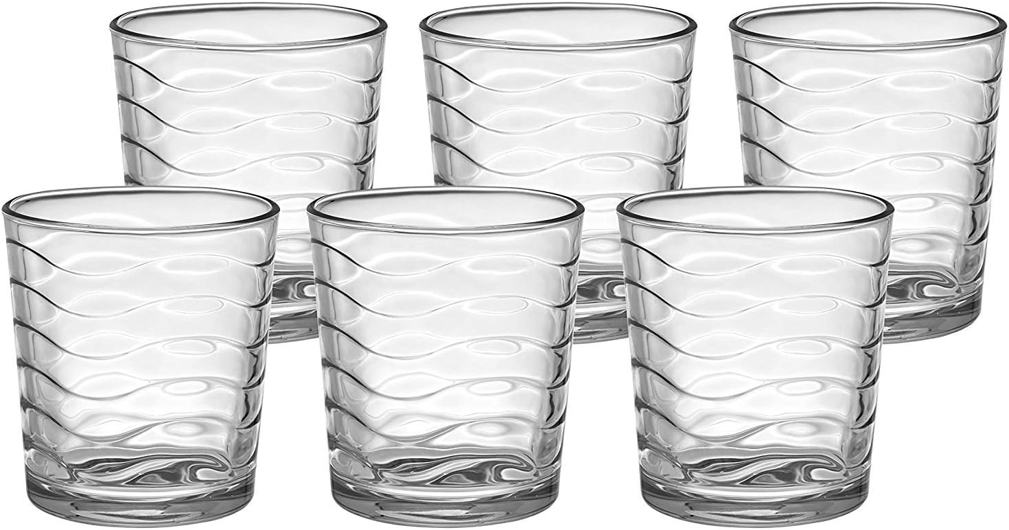 Kyma Bulgarian Imported Whiskey Glasses, 285ml, Set of 6, Bar Glasses for Drinking Bourbon, Whisky, Scotch, Cocktails, Cognac- Old Fashioned Cocktail Tumblers, Perfect for Home, Bar & Restaurants