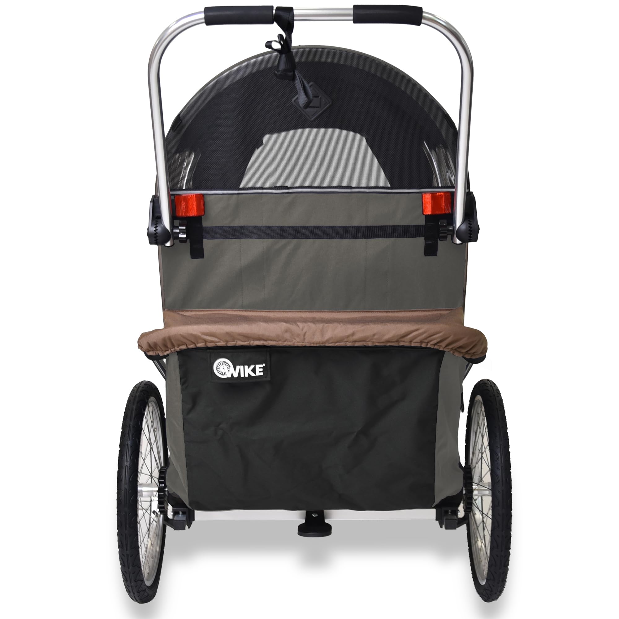Spezialanhänger für Kinderwagen und Jogging-Sets – Groß – Dunkelgrau/Schwarz