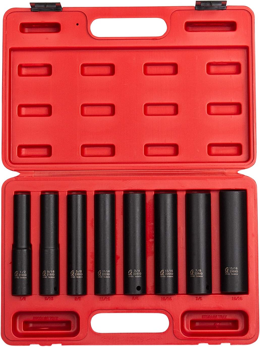 Amazon Sunex Tools 2848 1/2 Inch Dr. Extra Deep Sae Impact Socket Set