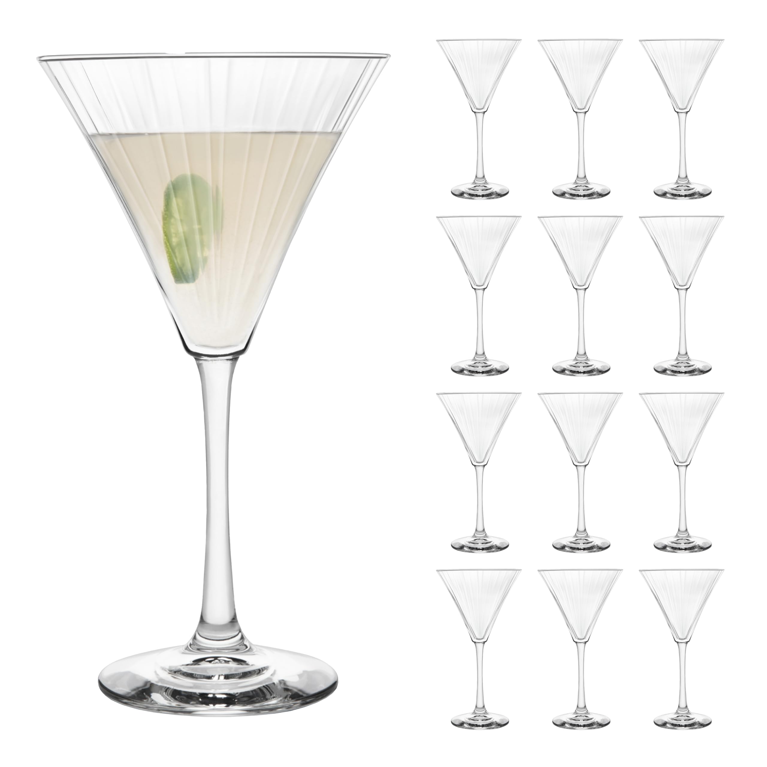 LIBBEY 70113 Verre à martini « LINEAR », 281 ml, lot de 12
