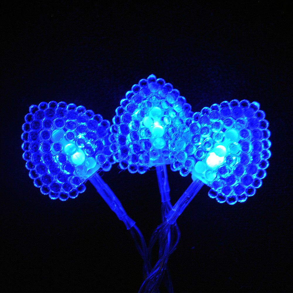 Lightsgo Blue Battery Powered Powered Hearts Shape Indoor Led Fairy Lights 20Leds 2M (Blue)
