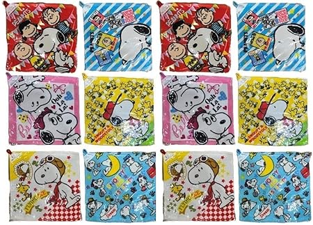 Amazon ループ付きスヌーピータオル セット Peanuts 30cm 名前が書けるタグ付き ぶら下げ紐付き １２枚セットスヌーピー 12 タオルセット ホーム キッチン オンライン通販