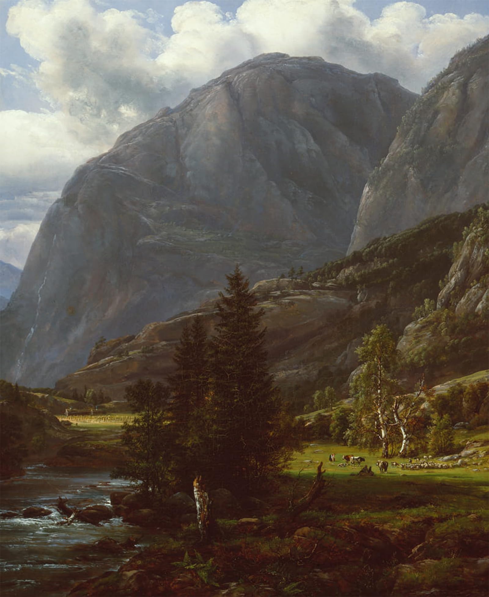 ARTXLXXBN Famous Art Print Poster Vintage Wall Art Fortunatal by Johan Christian Dahl Canvas Art Poster for Home Decor 60x90cm