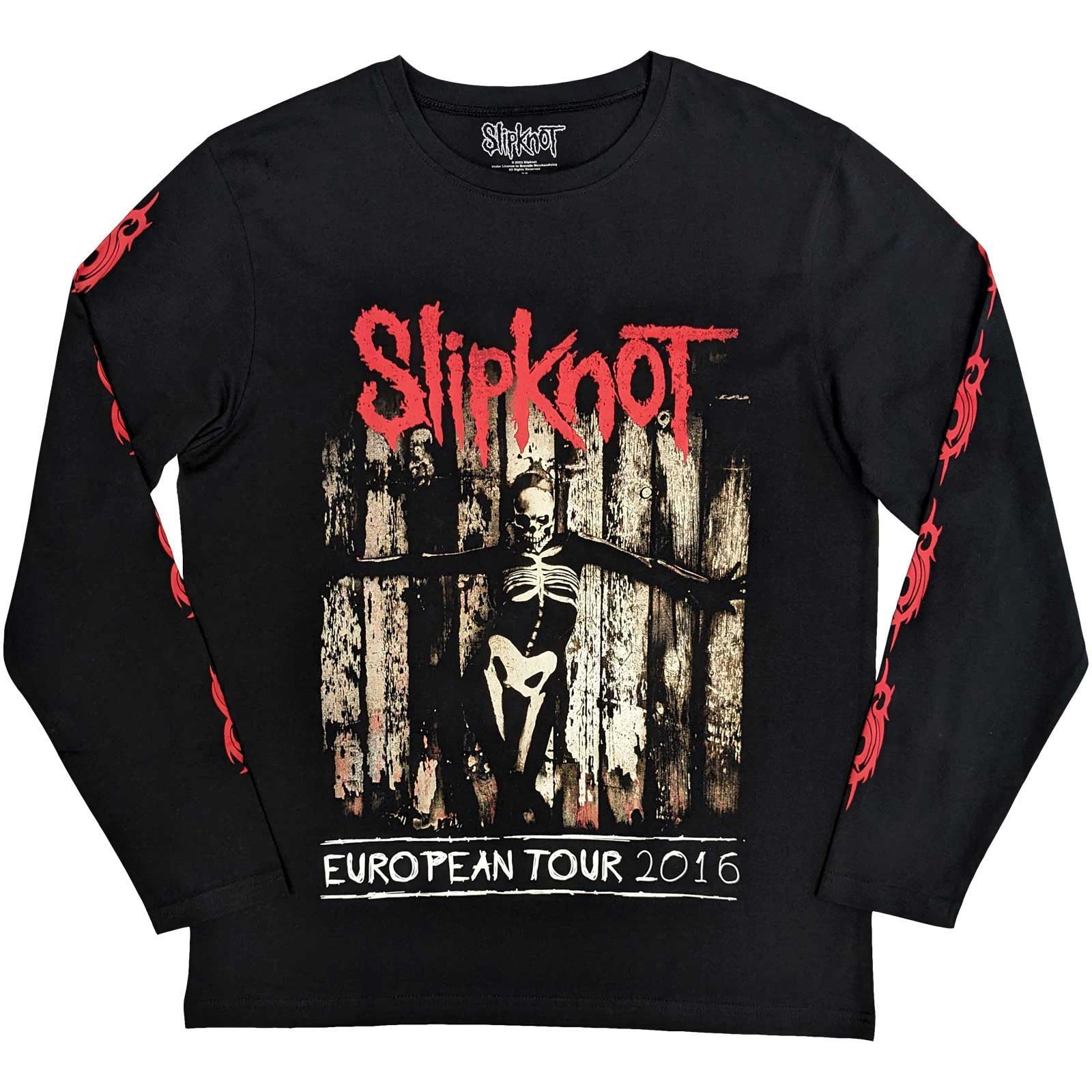 Rock Off officially licensed products Slipknot Skeleton Flag Long Sleeve T Shirt XXL Black