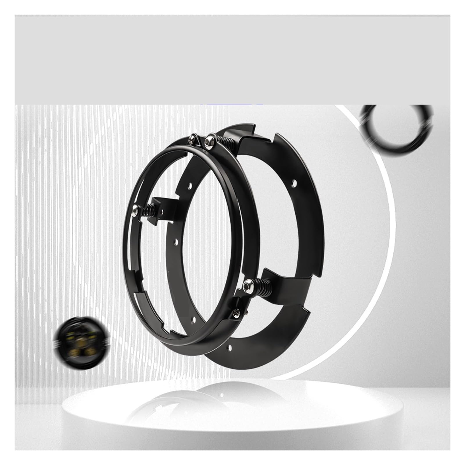 Support De Phare Universel 5,75 Pouces - En Fer, Ressort Intégré - Pour Voiture Et Moto - Fixation Stable Antivibration