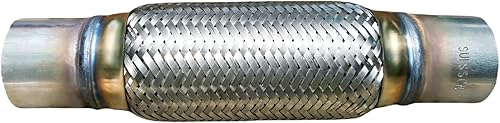 Tubo flexible de escape 2.25 "x 8"12" Tipo universal 100% acero inoxidable para coches pesados y automóviles