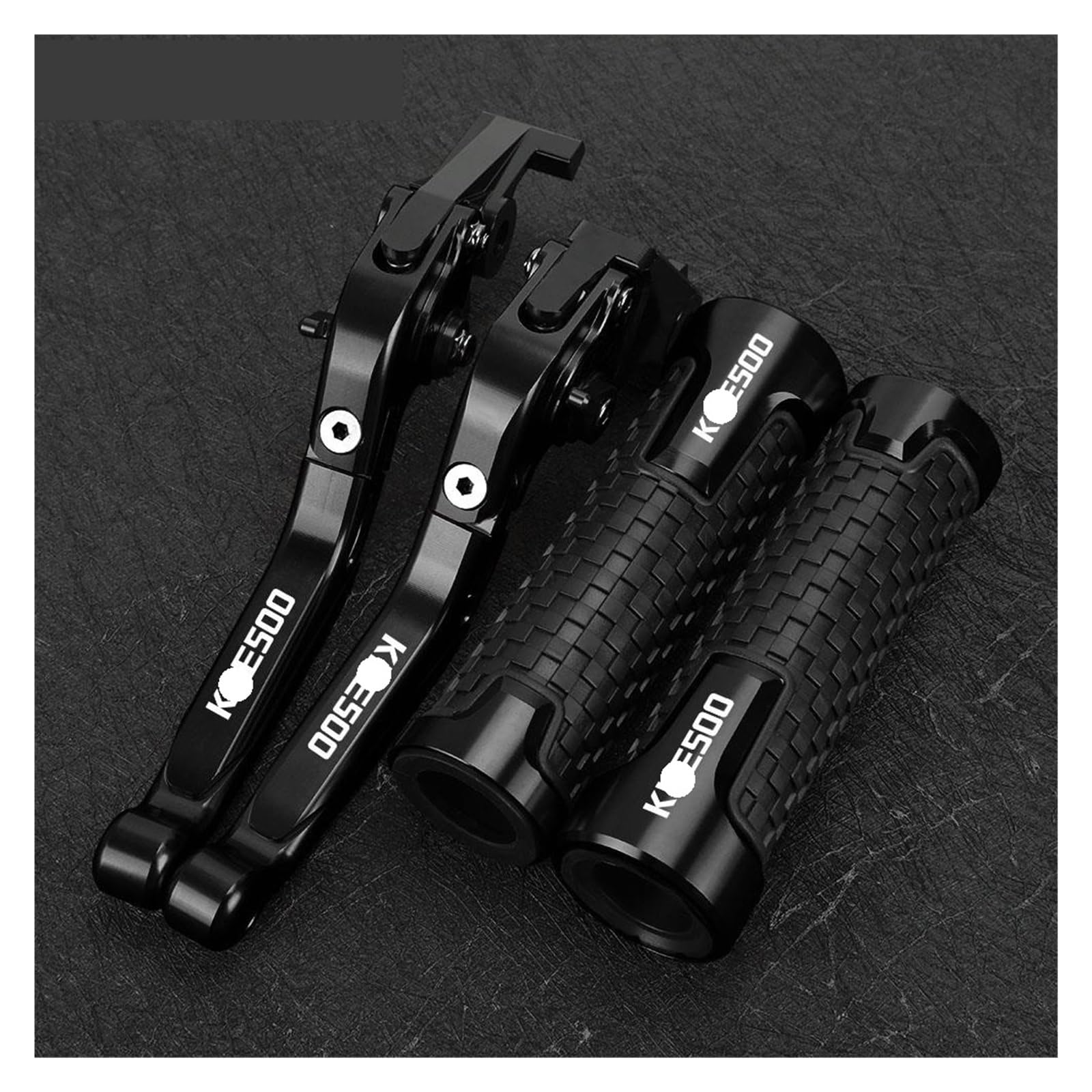 YWQJIOPM Motorcycle Brake Clutch Lever Motorcycle for KLE 500 KLE500 1991-2007 Extendable Brake Clutch Levers Handlebar Handle Grips Ends Slider Accessories