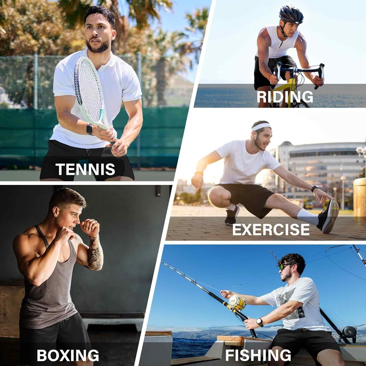 5 Pack Gym Shorts for Men 7 inch Mens Athletic Running Shorts Dry Fit&Mesh Active Workout Shorts for Men with Pockets