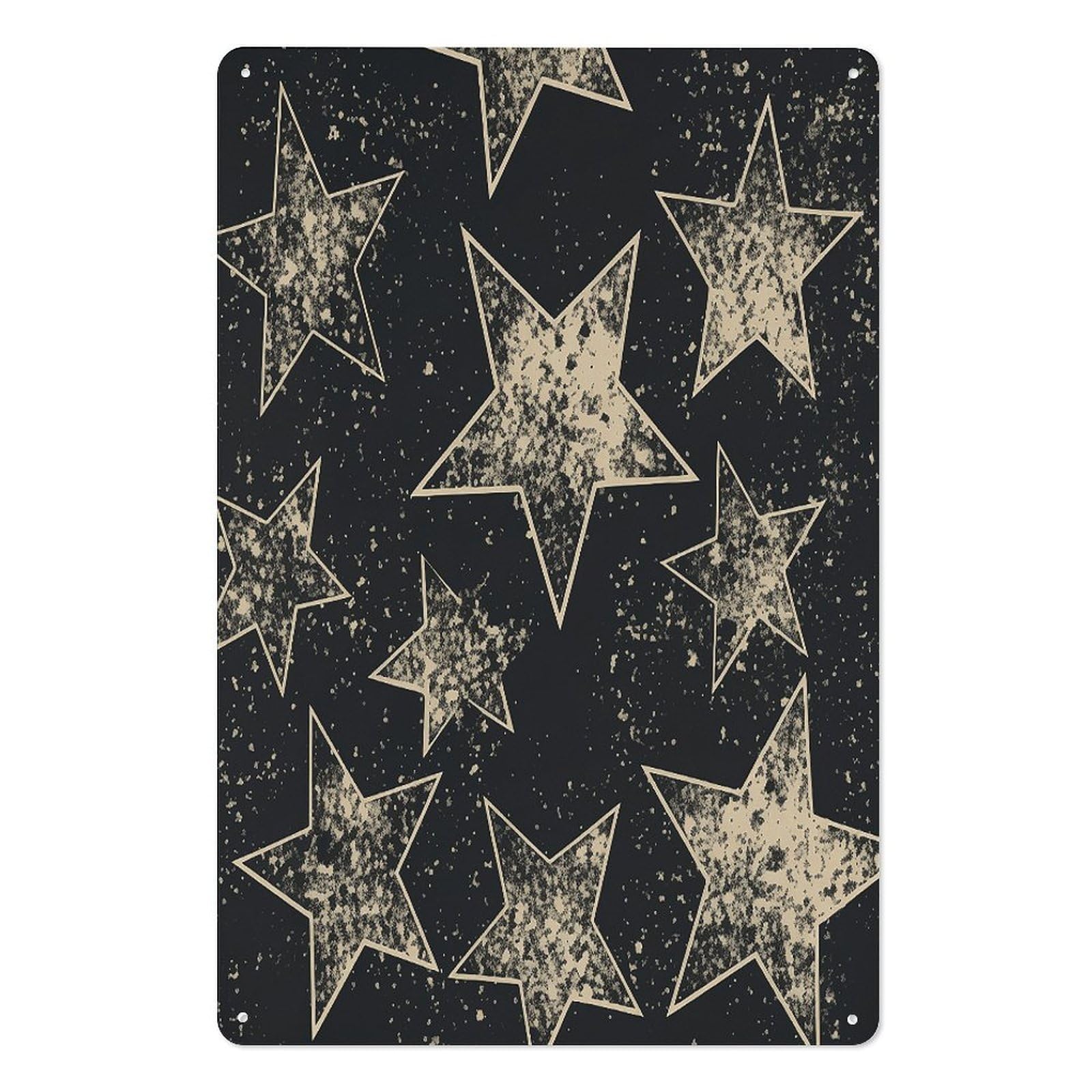 Adfgyerh Style Star Tin Sign Hanging Art Prints,Wall Decor For Gifting And Party Decoration 7.9X11.8 Inch,Wall Art For Home Garden Greenhouse Living Room Bedroom Yard