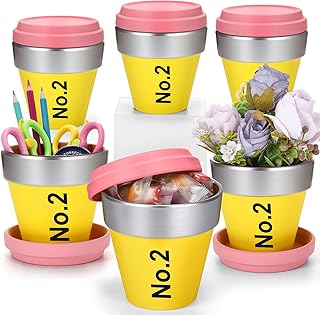 10 Dollar Tree Desk Organization Ideas with a Clean Look 49 6 Pcs Pencil Plant Pots with Drainage Holes and Saucers Back to School D...