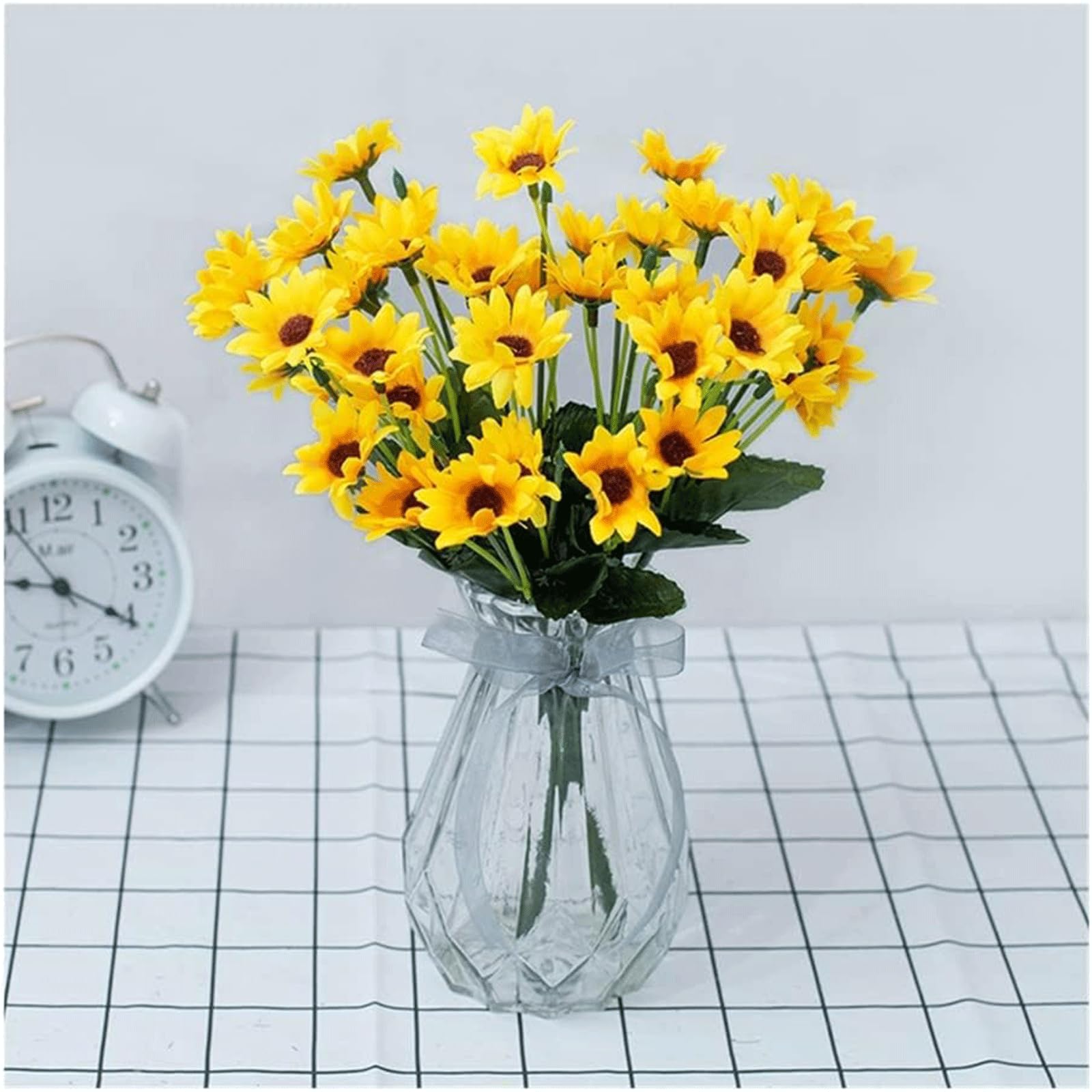XDLEDMKIZ Flowers Artificial Sunflowe Faux Artificial Flowers Bouquet Realistic Fake Floral Potted Plant Flower Arrangement