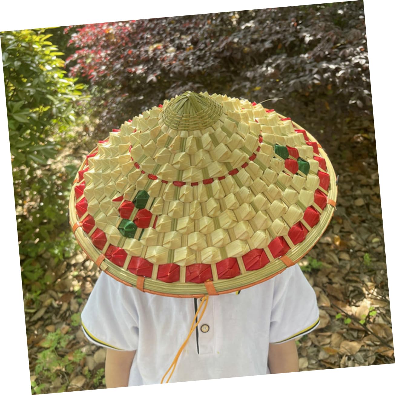 CALLARON Sombrero De Piña De Bambú Sombrero Oriental De Escenario Sombreros Sombrero De Sombrero Parasol Sombrero De Agricultor De Arroz Sombrero De Discoteca Sombrero Parasol