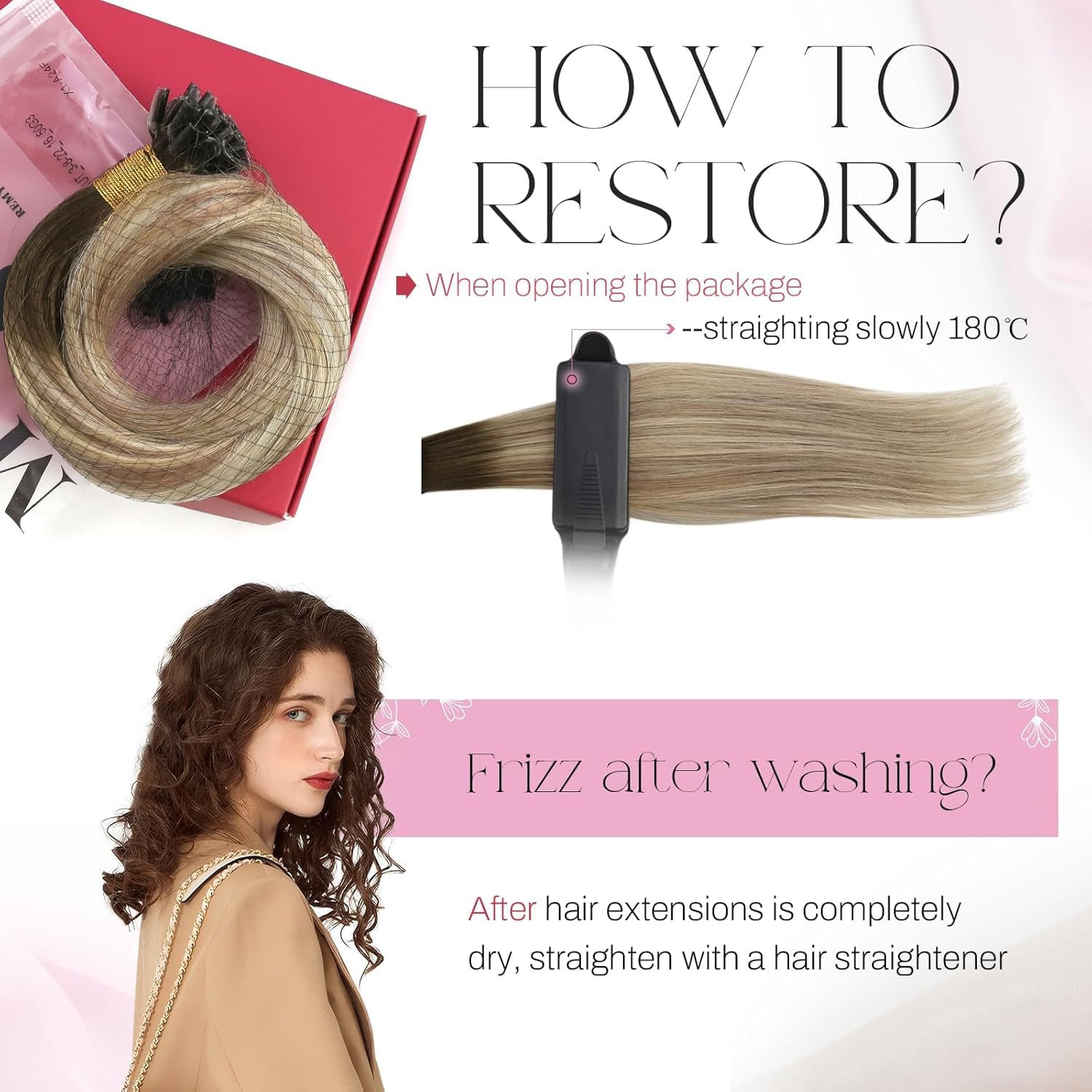 Moresoo Balayage Biondo Extension Cheratina 40cm 1g/1s 50 Ciocche Extension Capelli Veri Cheratina Invisibili Extension con Cheratina da Marrone a Marrone Chiaro con Biondo Medio #3/8/22 50g