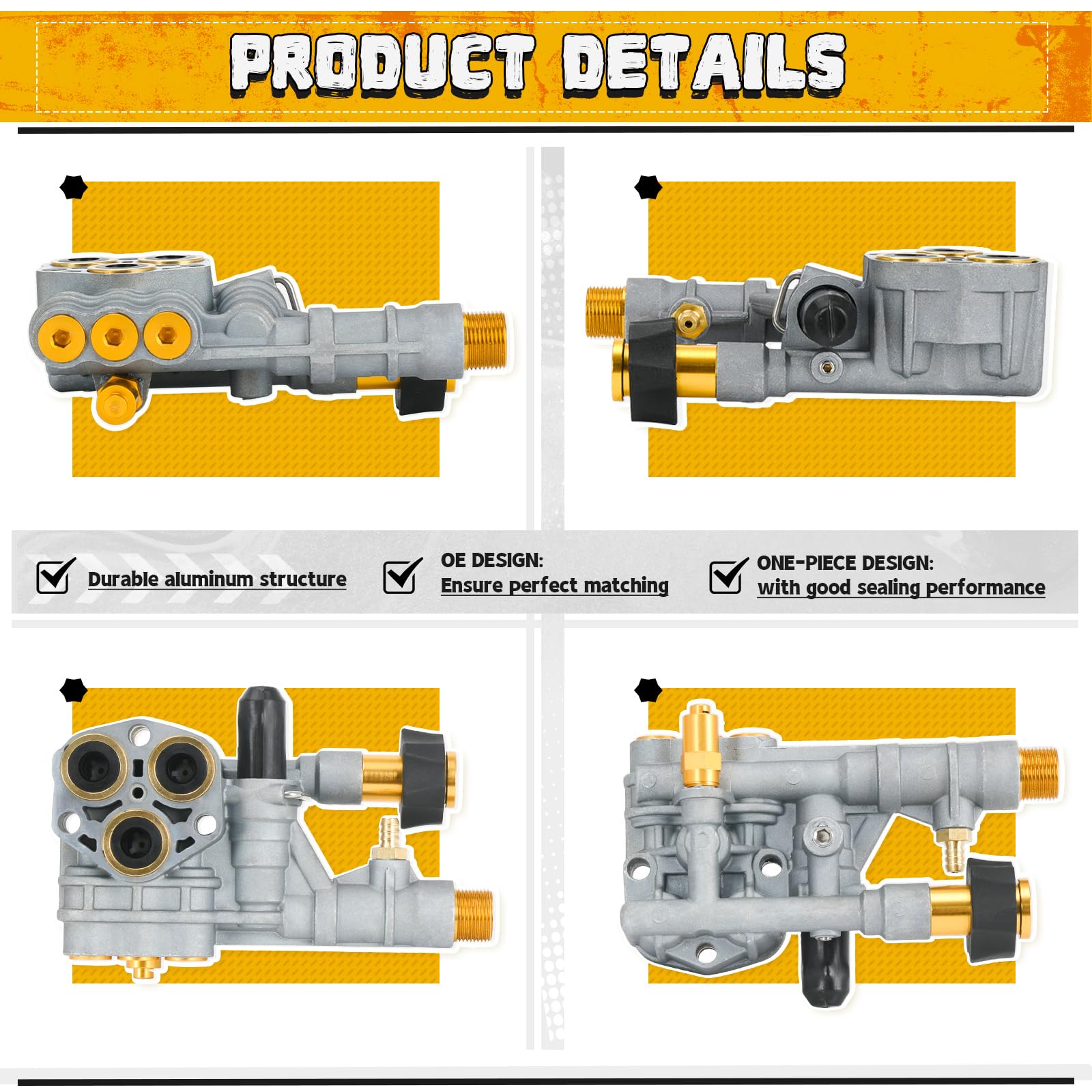 7108366 Kit de repuesto para colector de bomba de lavado a presión para bomba de lavado a presión de limpieza axial 510020 y 520006