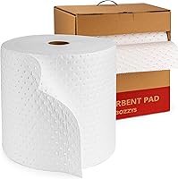 Vista 12 de Almohadillas absorbentes de aceite, 16 x 20 pulgadas, solo aceite, paquete de 100 unidades, control industrial de derrames para aceite y combustible