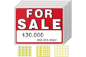 For Sale Yard Signs Double-Sided (7 Pack)