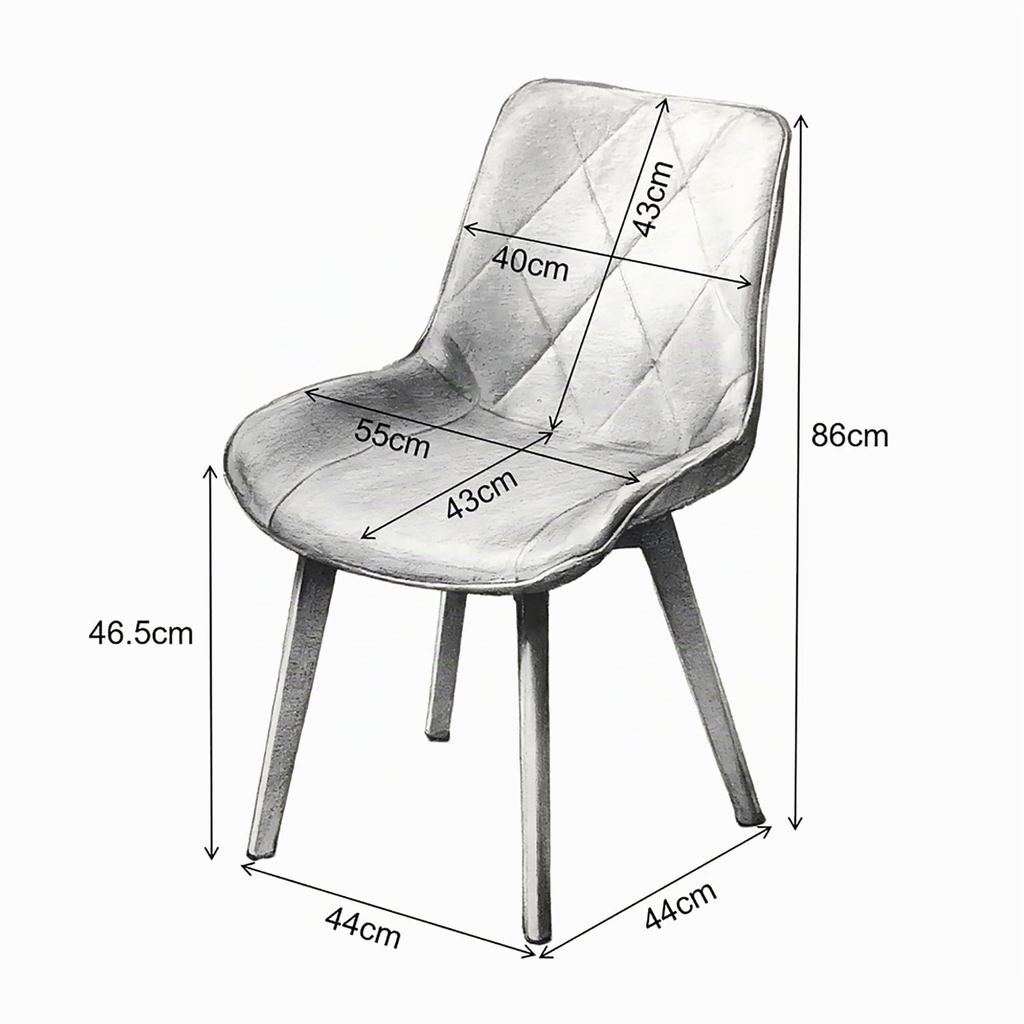 Chaises de Salle à Manger, Khaki, 4 Pièces