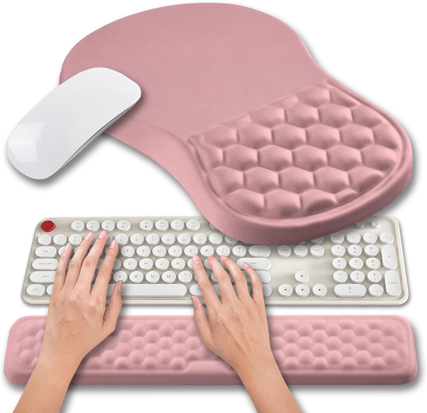 Hokafenle 2 in 1 Ergonomic Mouse Pad Set