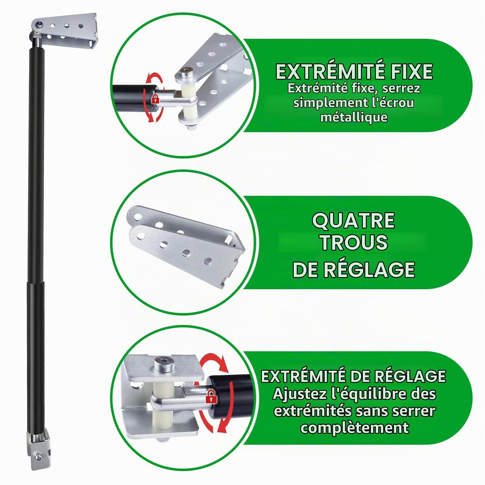 Ferme-porte hydraulique automatique, ferme-porte avec régulation de vitesse pour fermes, ranchs, terrains de sport en plein air, jardins domestiques