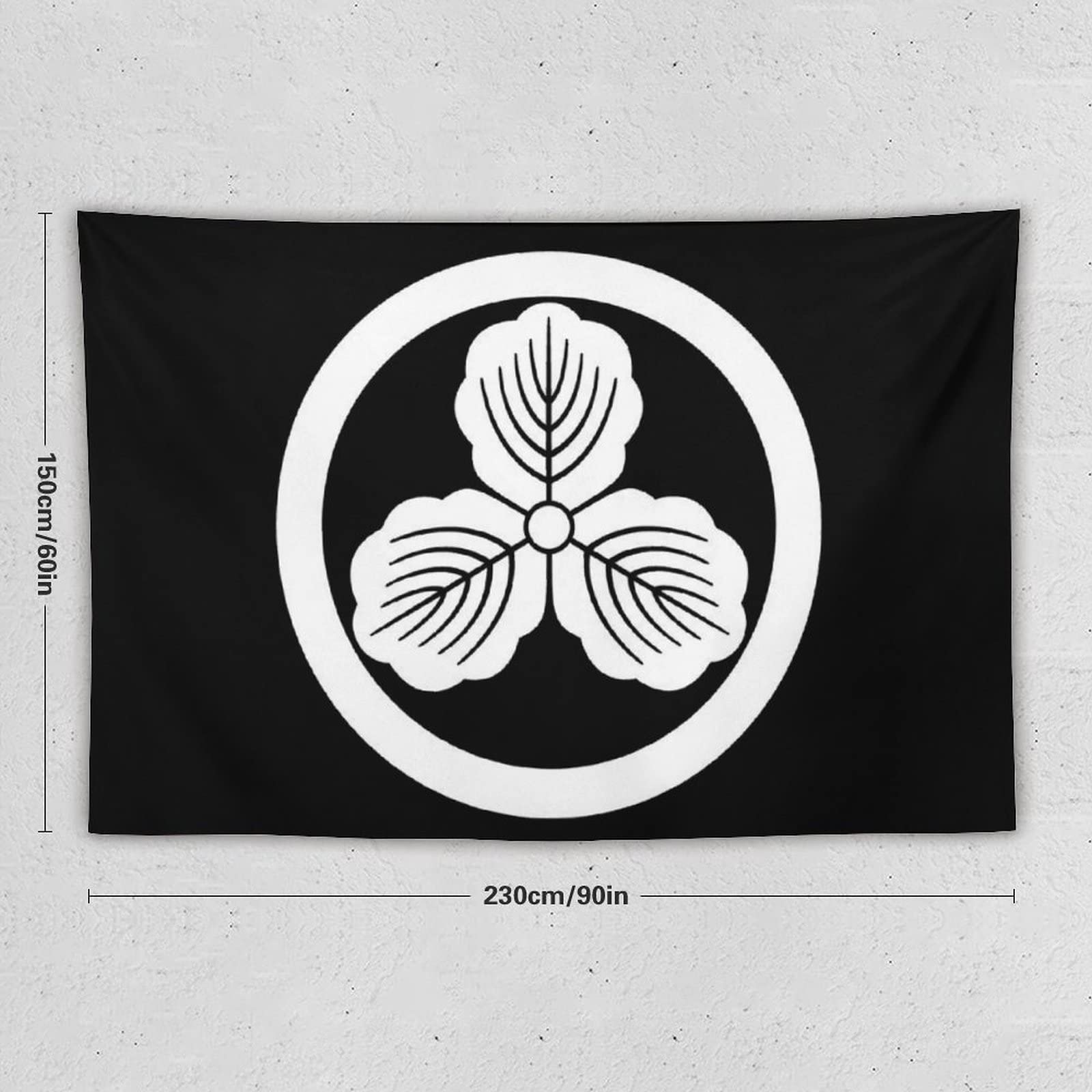 Amazon.co.jp: 島左近 三つ柏 戦国武将家紋 タペストリー 壁掛け