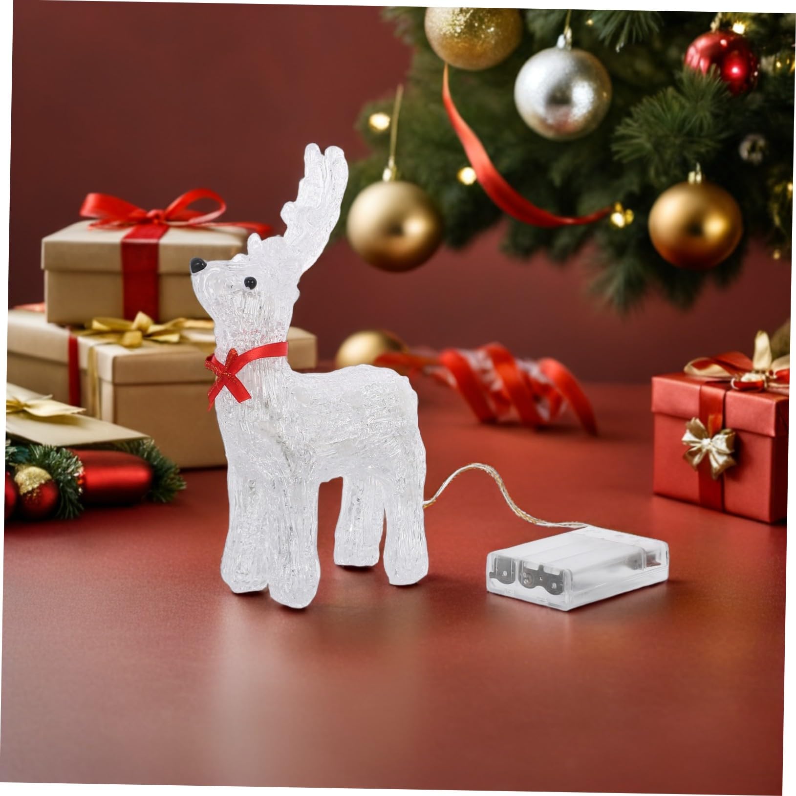 IMIKEYA Leuchtendes Rentier für Weihnachten Beleuchtete Rentierdeko für Zuhause Rentier-weihnachtsdekoration mit Led-licht Fensterdeko oder Tischornament
