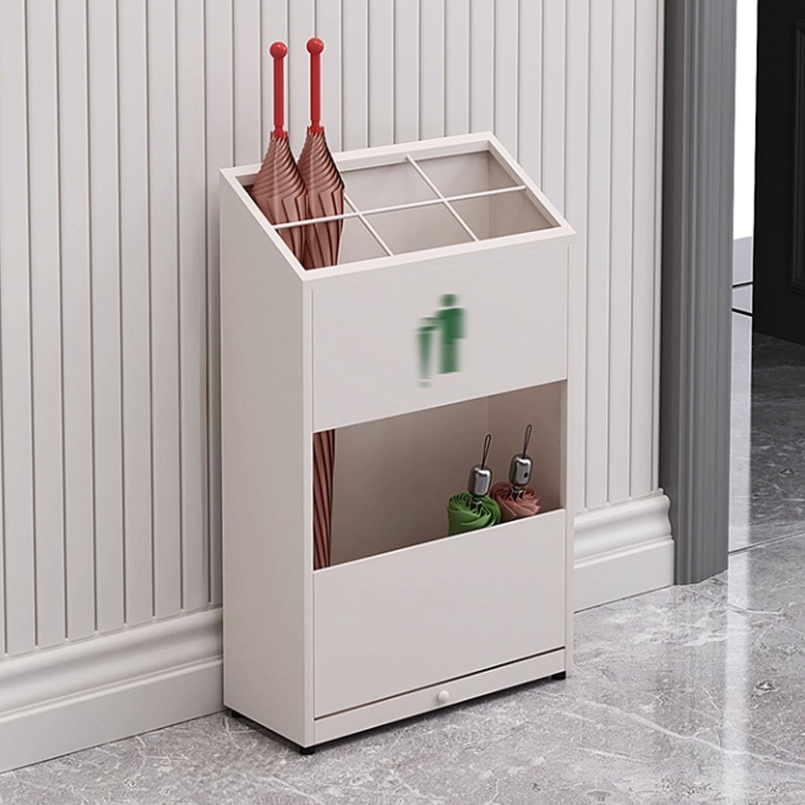 GHHVFEC Large Capacity Metal Umbrella Stand with Removable Drip Tray, Umbrellas Rack Organizer for Entryway