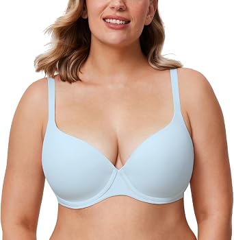 DELIMIRA Women's Lightly Lined Tshirt Bras
