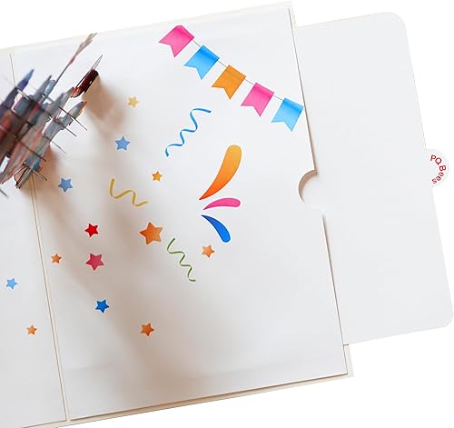 Miniatura 13 de Tarjetas de baby shower para niños, tarjeta de bautismo, tarjeta para bebés nuevos de 6 x 8 pulgadas, tarjetas de regalo, regalos emergentes