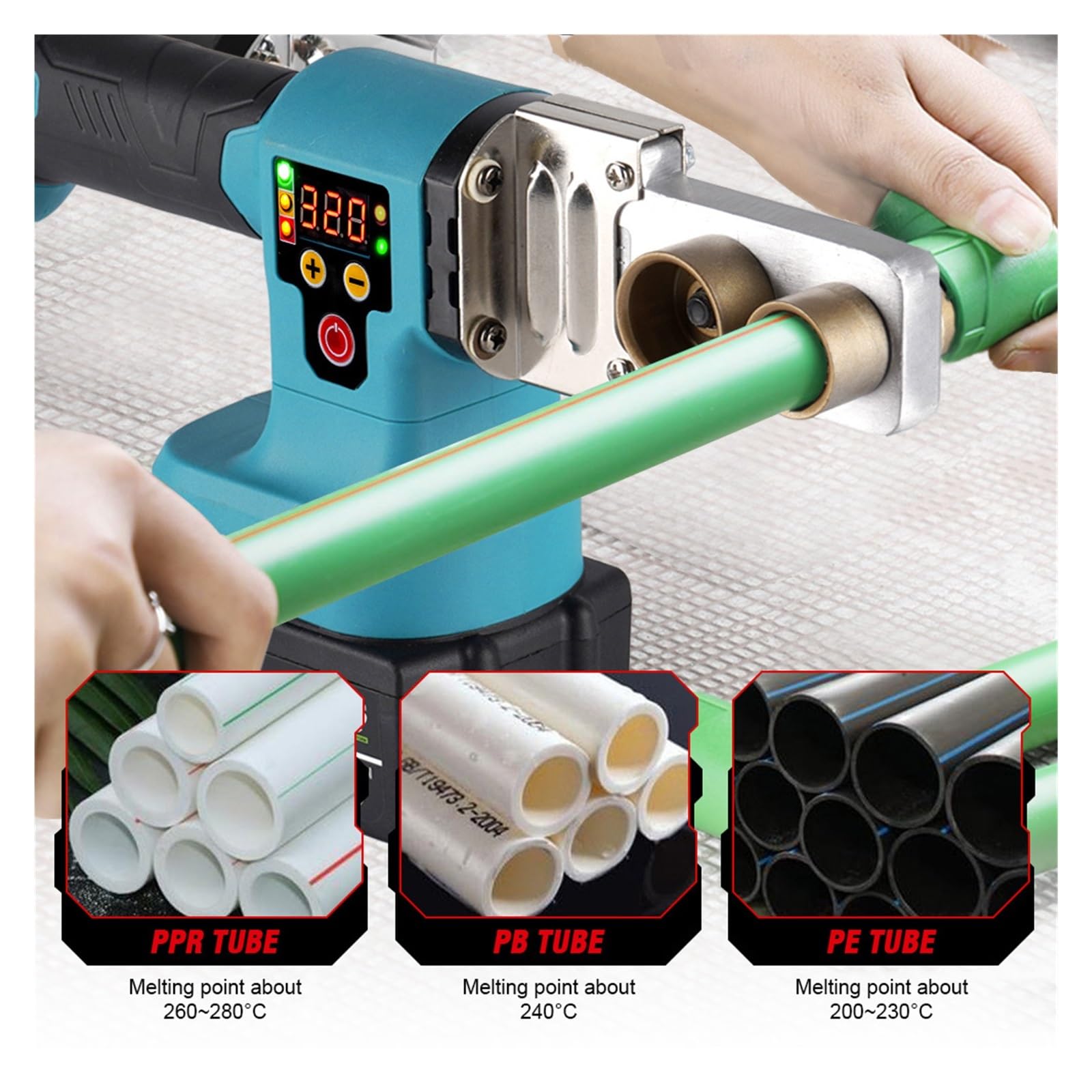 Amazon | 1400 ワットコードレスプラスチック溶接機 PE/PPR/PB/PPC 