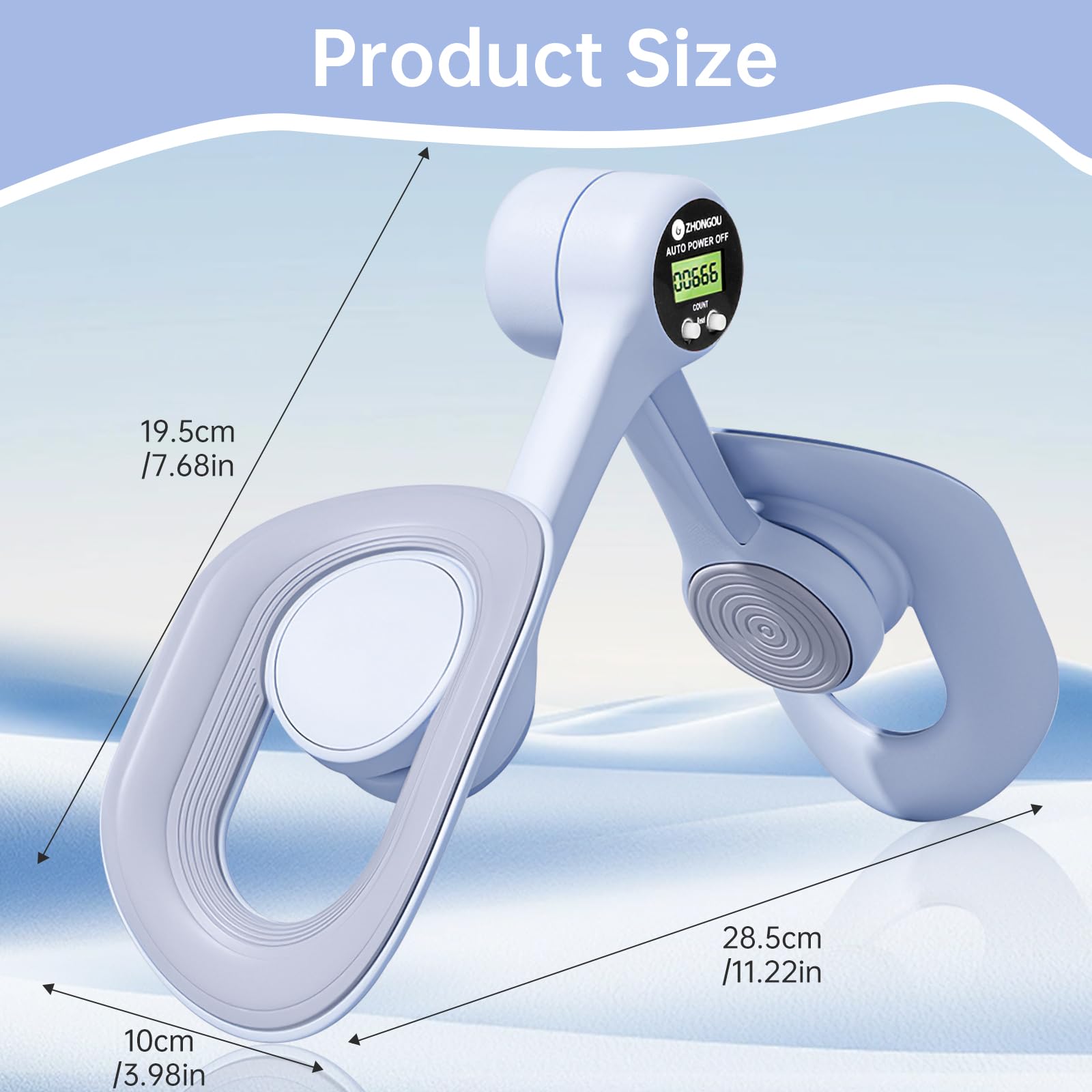 Attrezzo Interno Coscia, Allenatore per Cosce con Conteggio Intelligente, Attrezzi Esercizi Pavimento Pelvico Muscoli, Attrezzatura per Fitness Tonico della Coscia, per Gambe, Braccia, Post-Partum