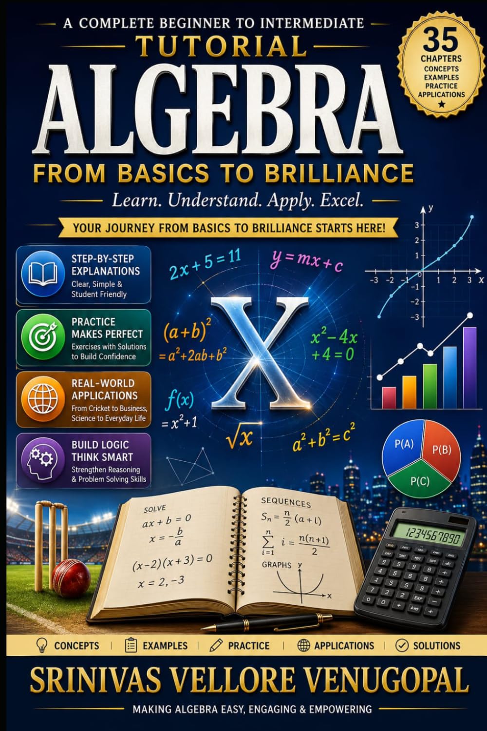 ALGEBRA, from basics to brilliance: EXCELLER Books, INTERNATIONAL EXCELLENCE AWARD winning Author.