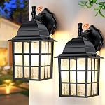 12'' Outdoor Lights for House 2 Packs, Exterior Light Fixtures Porch Light Wall Mount, Waterproof Aluminum Outside Lights Sconce, Modern Outdoor Lighting Lanterns for Garage Patio Front Door, Black