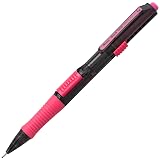 Pentel Quick Click Pop Mechanical Pencil, (0.7mm) Medium 2B Lead, Black Barrel W/Pink Trim Box of 12 (PD217AP) – view 1