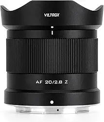 VILTROX Lente grande angular AF Prime de 20 mm F2.8 Z-Mount Full Frame para Nikon Z Mount Z8 Z9 Z6 Z7 Z6 II Z7 II Z5 Z5