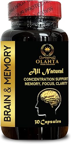 Soporte de memoria cerebral: refuerzo de memoria, suplemento cerebral para alerta mental, enfoque y concentración, Cognivive, memoria y enfoque,
